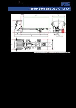 रिजिड चेसिस Isuzu P75 K