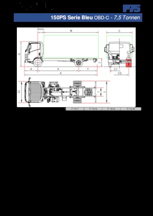 रिजिड चेसिस Isuzu P75 K