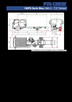 रिजिड चेसिस Isuzu P75 Q Crew