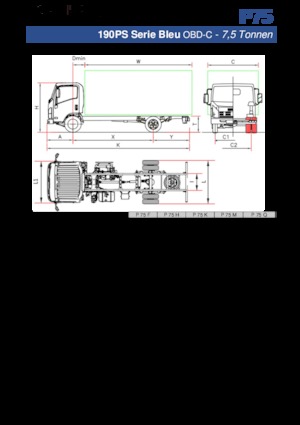 रिजिड चेसिस Isuzu P75 Q