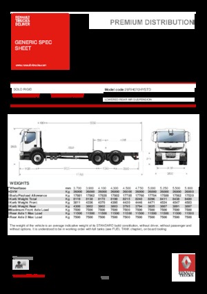 रिजिड चेसिस Renault PREMIUM 310.26 6x2*4 D HYBRID
