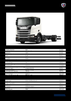 रिजिड चेसिस Scania R 280 B4x2NA