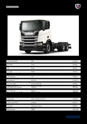 रिजिड चेसिस Scania R 280 B6x4NA