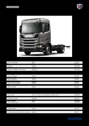 रिजिड चेसिस Scania R 410 B4x2NZ