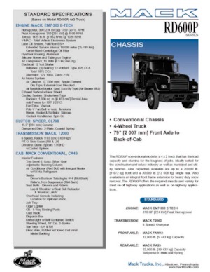 रिजिड चेसिस Mack RD690P CA49 EM7-300 E-TECH 4x2