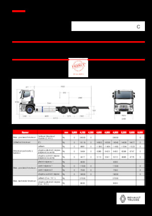 रिजिड चेसिस Renault RT E-TECH C - P6x2 TAG