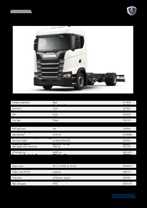 रिजिड चेसिस Scania S 420 B4x2NA
