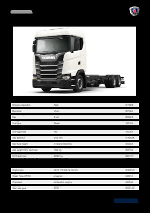 रिजिड चेसिस Scania S 420 B6x2NA