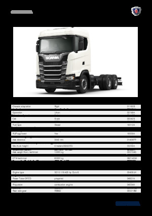 रिजिड चेसिस Scania S 420 B6x4NA