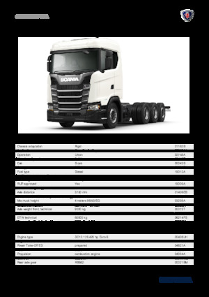 रिजिड चेसिस Scania S 420 B8x4*4NA