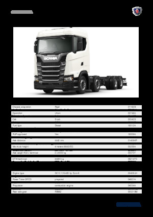 रिजिड चेसिस Scania S 420 B8x4NA