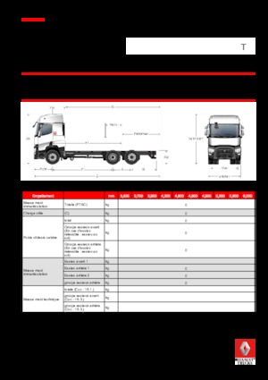 रिजिड चेसिस Renault T 440.24.5 6x2 R LOW E6