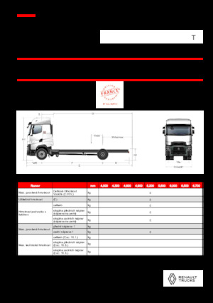 रिजिड चेसिस Renault T HIGH P4X2 LOW 13L E6