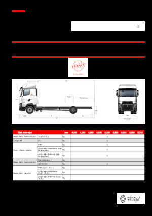 रिजिड चेसिस Renault T HIGH P4X2 LOW 13L E6