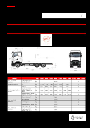 रिजिड चेसिस Renault T HIGH P6X2 13L E6