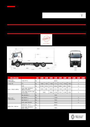 रिजिड चेसिस Renault T P6X2 13L E6