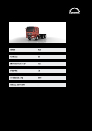 रिजिड चेसिस MAN TGS 33.420 6x6H