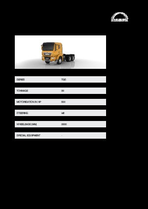 रिजिड चेसिस MAN TGS 33.500 6x4