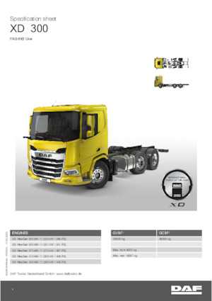 रिजिड चेसिस DAF XD 340 FAG
