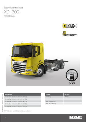 रिजिड चेसिस DAF XD 340 FAG