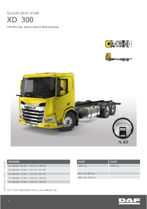 रिजिड चेसिस DAF XD 340 FAR