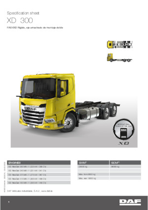 रिजिड चेसिस DAF XD 370 FAS