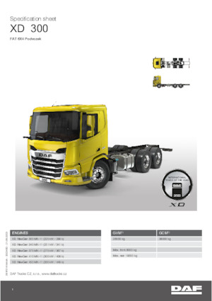 रिजिड चेसिस DAF XD 300 FAT