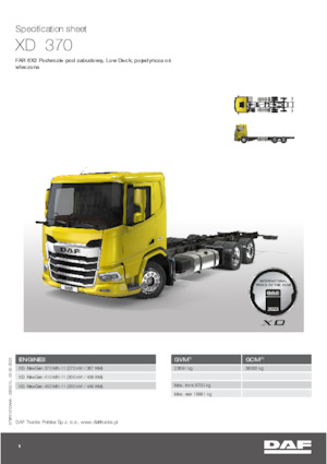 रिजिड चेसिस DAF XD 410 FAR Low Deck