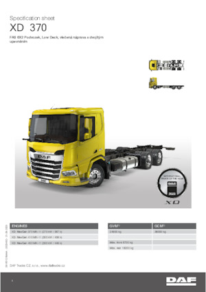 रिजिड चेसिस DAF XD 450 FAS Low Deck