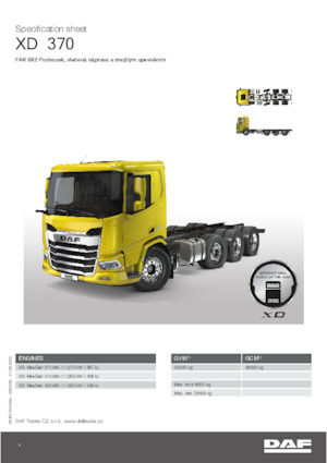 रिजिड चेसिस DAF XD 410 FAK