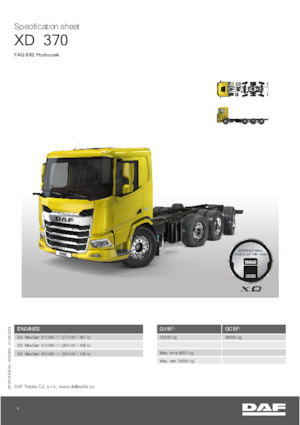 रिजिड चेसिस DAF XD 410 FAQ