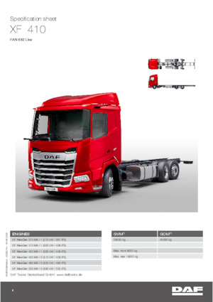रिजिड चेसिस DAF XF 370 FAN 