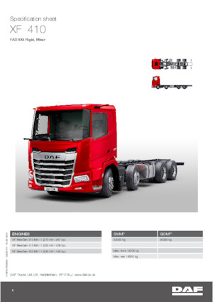 रिजिड चेसिस DAF XF 370 FAD Mixer