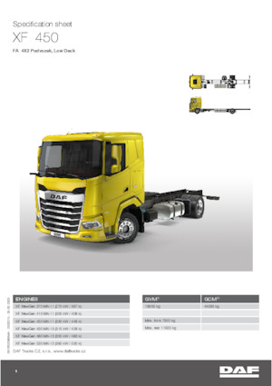 रिजिड चेसिस DAF XF 530 FA Low Deck