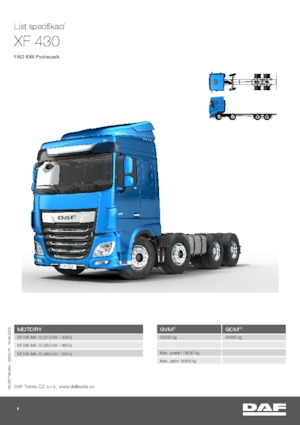 रिजिड चेसिस DAF XF 430 FAD