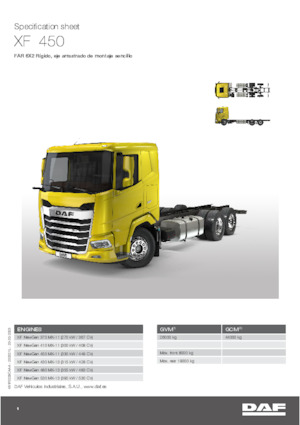 रिजिड चेसिस DAF XF 480 FAR