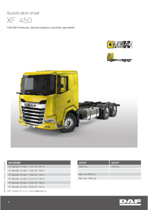 रिजिड चेसिस DAF XF 480 FAS