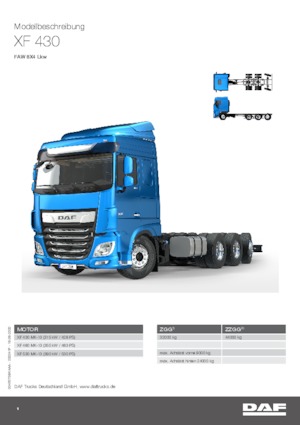 रिजिड चेसिस DAF XF 430 FAW