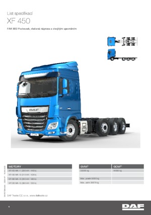 रिजिड चेसिस DAF XF 450 FAK