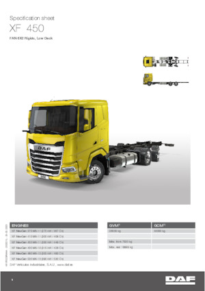 रिजिड चेसिस DAF XF 480 FAN Low Deck