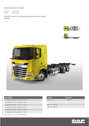 रिजिड चेसिस DAF XF 450 FAR Low Deck