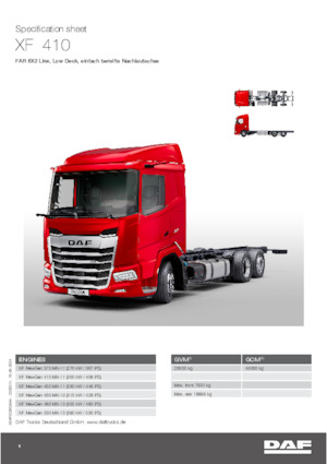 रिजिड चेसिस DAF XF 450 FAR Low Deck
