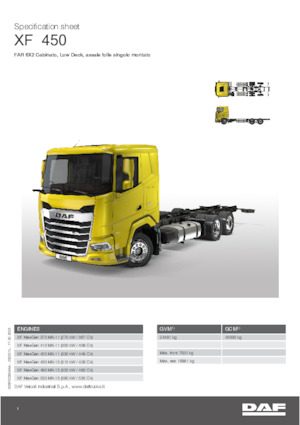रिजिड चेसिस DAF XF 450 FAR Low Deck