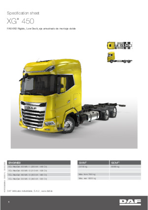 रिजिड चेसिस DAF XG+ 450 FAS Low Deck