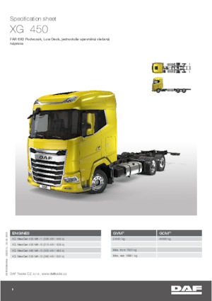 रिजिड चेसिस DAF XG 480 FAR Low Deck