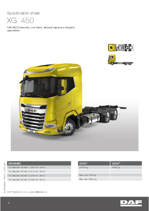 रिजिड चेसिस DAF XG 480 FAS Low Deck