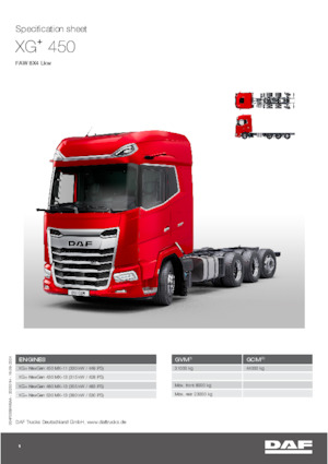 रिजिड चेसिस DAF XG+ 430 FAW
