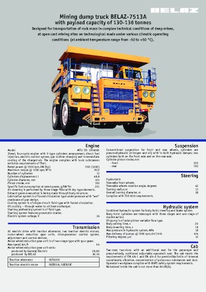 रिजिड डंप ट्रक Belaz 7513A