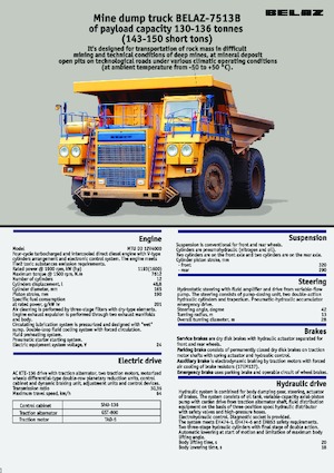 रिजिड डंप ट्रक Belaz 7513B