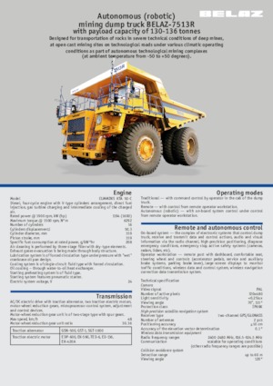 रिजिड डंप ट्रक Belaz 7513R